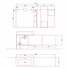 Përbërja e Dizajnit për Banjën Mobilje Pezull Moderne Prodhuar në Itali - Farart2 Viadurini