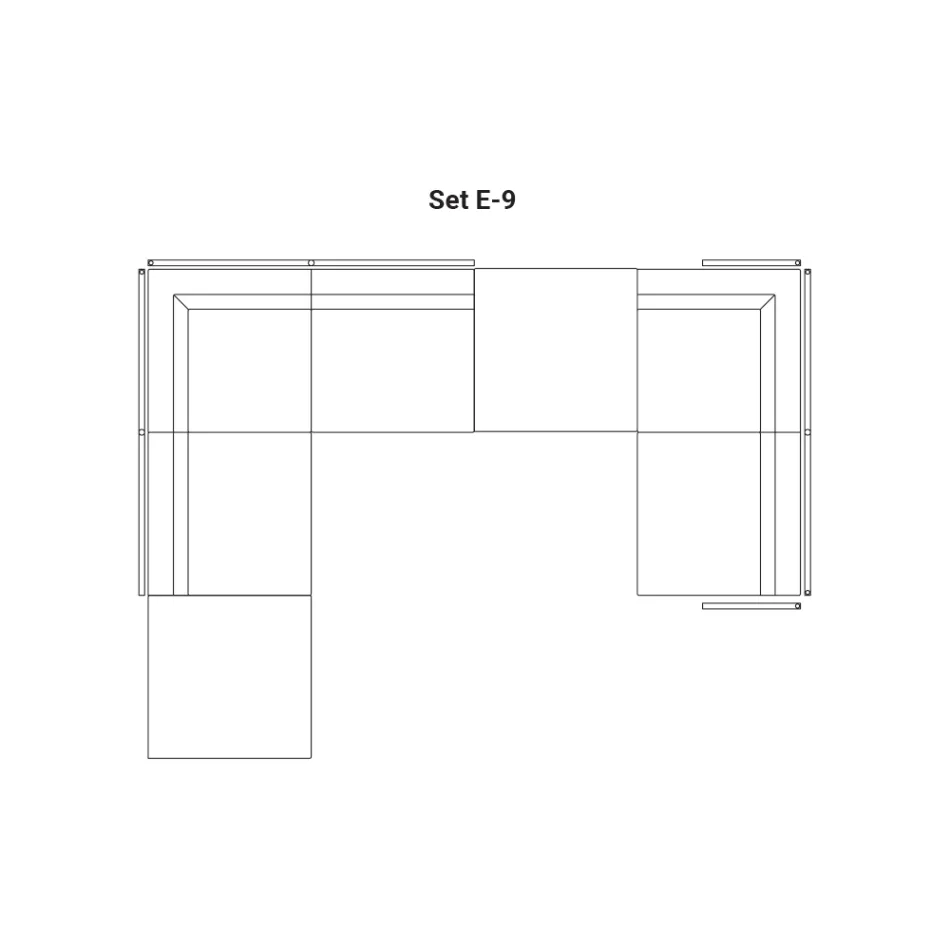 Përbërja e divanit të kopshtit Prodhuar në Itali - Rubik Viadurini