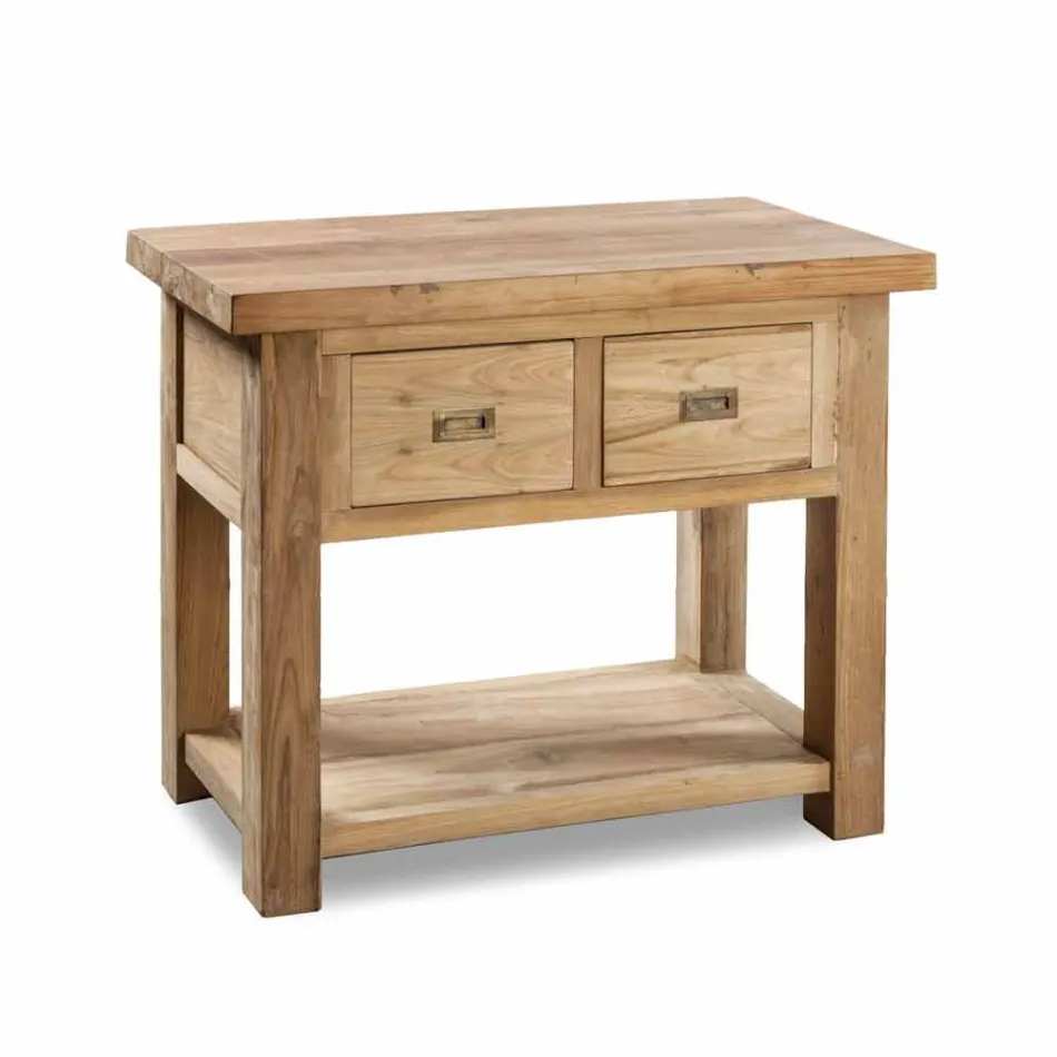 Përbërja e mobiljeve moderne të banjës në dru të ngurtë dru tik - i vockël Viadurini