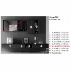 Përbërja e Mobiljeve Moderne të Banjës, Projektimi i Pezulluar Prodhuar në Itali - Callisi6 Viadurini