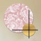 Përbërja e paneleve prej druri rozë ose jeshile me lule të bardha Prodhuar në Itali - Fixhi Viadurini