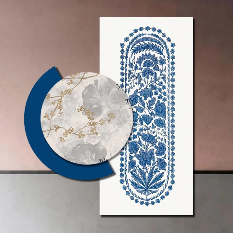 Përbërja e pikturave prej druri me printim abstrakt Prodhuar në Itali - Brazil Viadurini