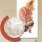 Përbërja e pikturave prej druri me stampa qyteti dhe dege Prodhuar në Itali - Kili Viadurini