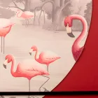 Përbërja e pikturave prej druri me printim flamingo Prodhuar në Itali - Bahamas Viadurini