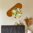 Përbërja e pikturave prej druri me printim papagalli Prodhuar në Itali - Egjipt Viadurini