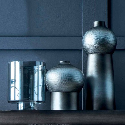 Përbërja e vazove dekorative në qelq të dekoruar qeramike dhe të tymosur - monile Viadurini