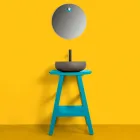 Përbërja e kabinetit të banjës pa pagesë Ngjyra blu duke përfshirë aksesorët - Maryse Viadurini