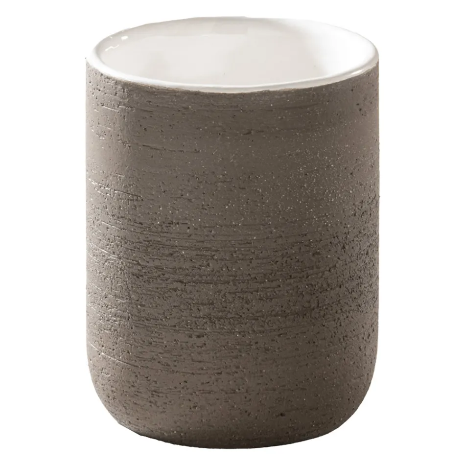 Kompozim i kabinetit të banjës së bardhë me pasqyrë dhe aksesorë të përfshirë - Carolie Viadurini