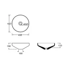 Kompozim i kabinetit të banjës me lavaman, bazë dhe pasqyrë Prodhuar në Itali - Hoscar Viadurini