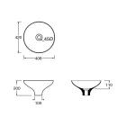 Kompozim i kabinetit të banjës me lavaman, bazë dhe pasqyrë Prodhuar në Itali - Hoscar Viadurini