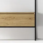 Kompozim i kabinetit të banjës me lavaman, bazë dhe pasqyrë Prodhuar në Itali - Hoscar Viadurini