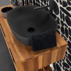 Kompozim i kabinetit të banjës së zezë me raft të madh dhe aksesorë - Patryk Viadurini