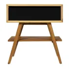 Përbërja e kabinetit të banjës së banjës me tavolinë të zezë me aksesorë të përfshirë - Carolie Viadurini