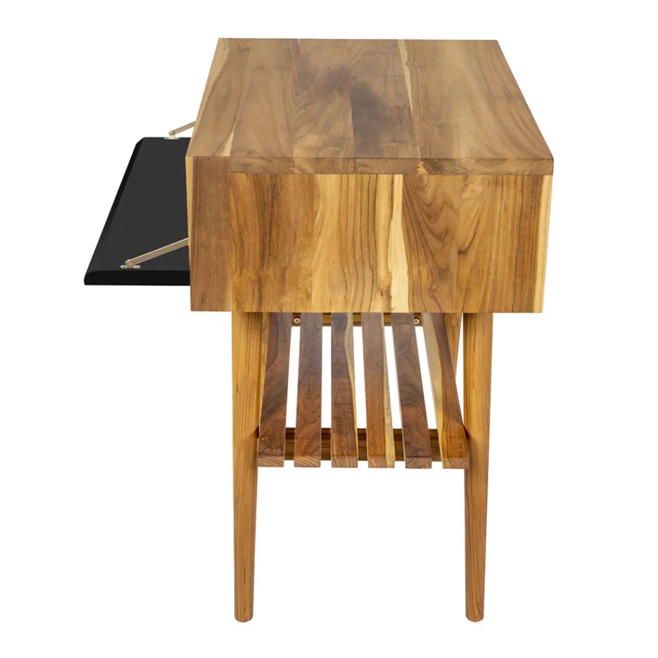 Përbërja e kabinetit të banjës së banjës me tavolinë të zezë me aksesorë të përfshirë - Carolie Viadurini