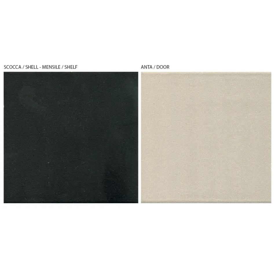 Përbërja e Mobiljeve të Murit të Sallonit në Mdf Prodhuar në Itali - Malene Viadurini