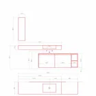 Përbërja moderne dhe e varur e mobiljeve të banjës, Projektimi i prodhuar në Itali - Callisi1 Viadurini