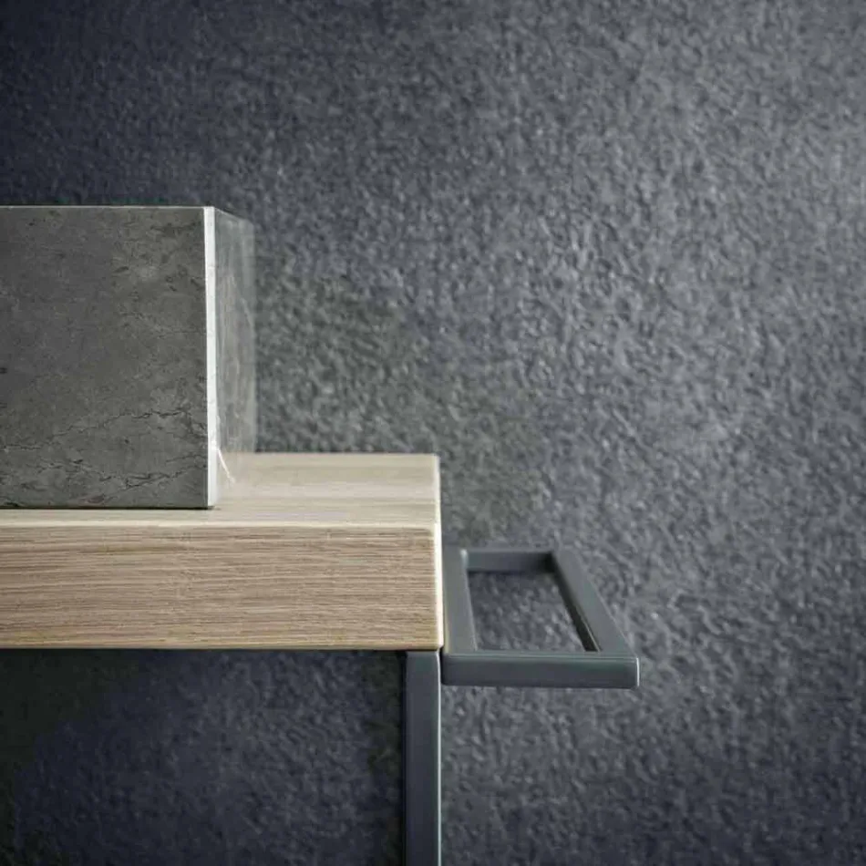 Përbërja banjo moderne e mobiljeve për dizajnin tokësor të prodhuara në Itali - Farart6 Viadurini