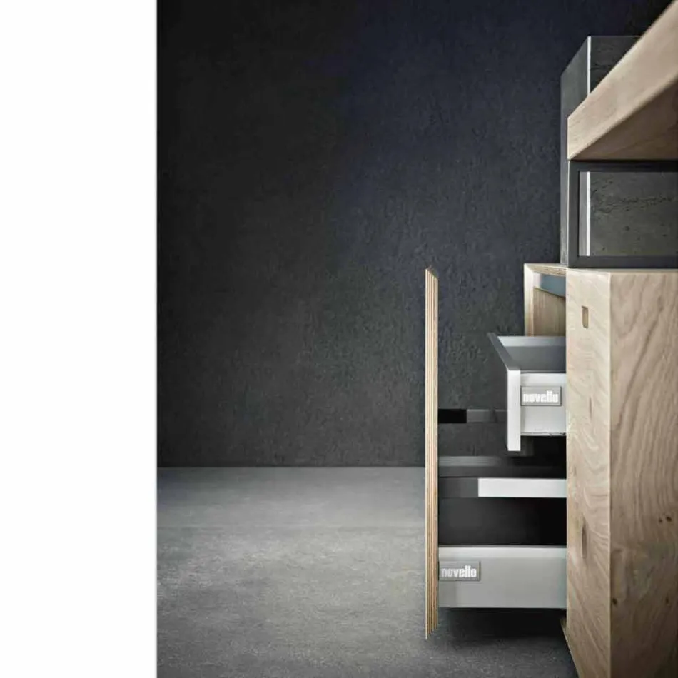 Përbërja banjo moderne e mobiljeve për dizajnin tokësor të prodhuara në Itali - Farart6 Viadurini