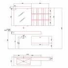 Përbërja banjo moderne e mobiljeve për dizajnin tokësor të prodhuara në Itali - Farart6 Viadurini