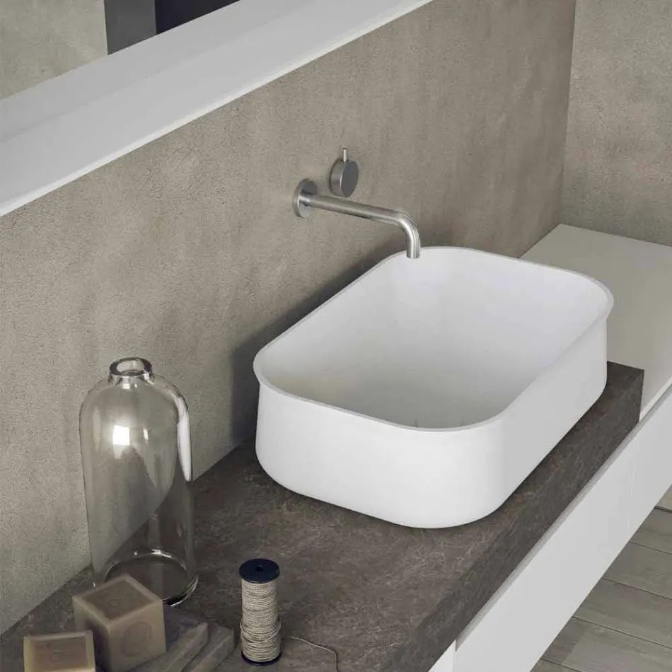 Përbërja moderne dhe e pezulluar e modelit të mobiljeve të banjës - Callisi2 Viadurini