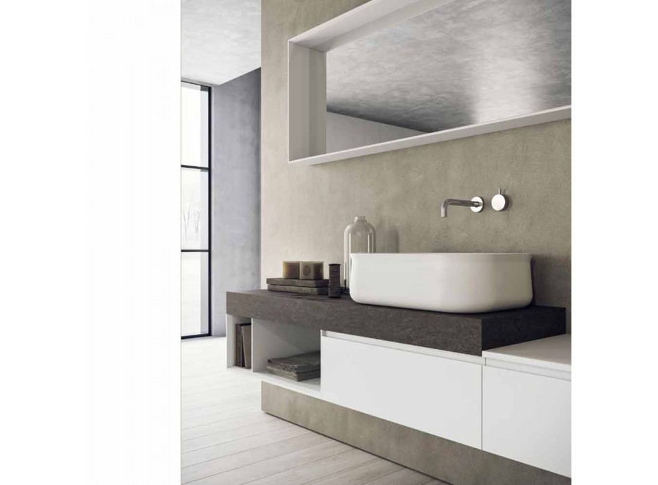 Përbërja moderne dhe e pezulluar e modelit të mobiljeve të banjës - Callisi2 Viadurini