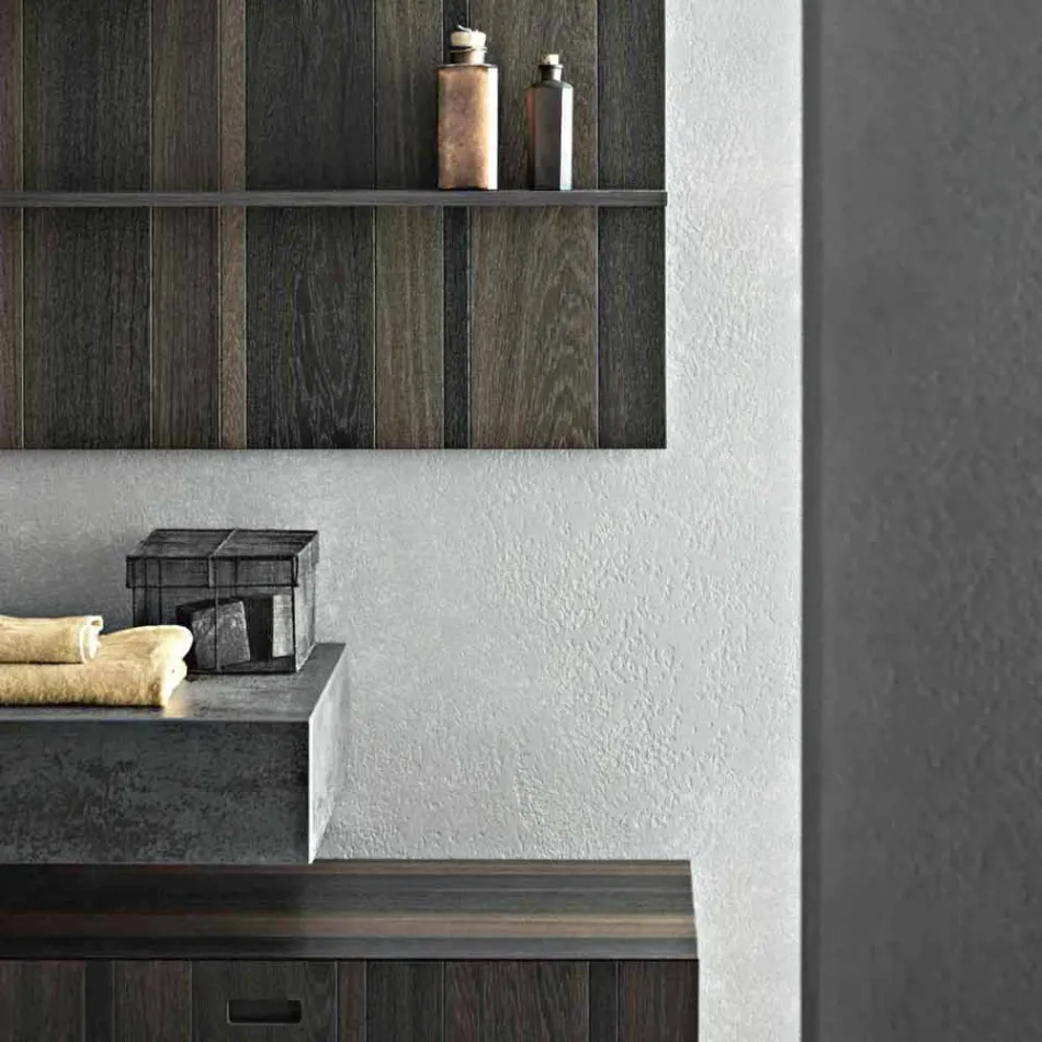 Përbërja për banjën e varur dhe modelin modern të prodhuar në Itali - Farart9 Viadurini