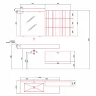 Përbërja për banjën e varur dhe modelin modern të prodhuar në Itali - Farart9 Viadurini