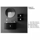 Përbërja për banjën e varur të modelit modern të prodhuar në Itali - Callisi11 Viadurini