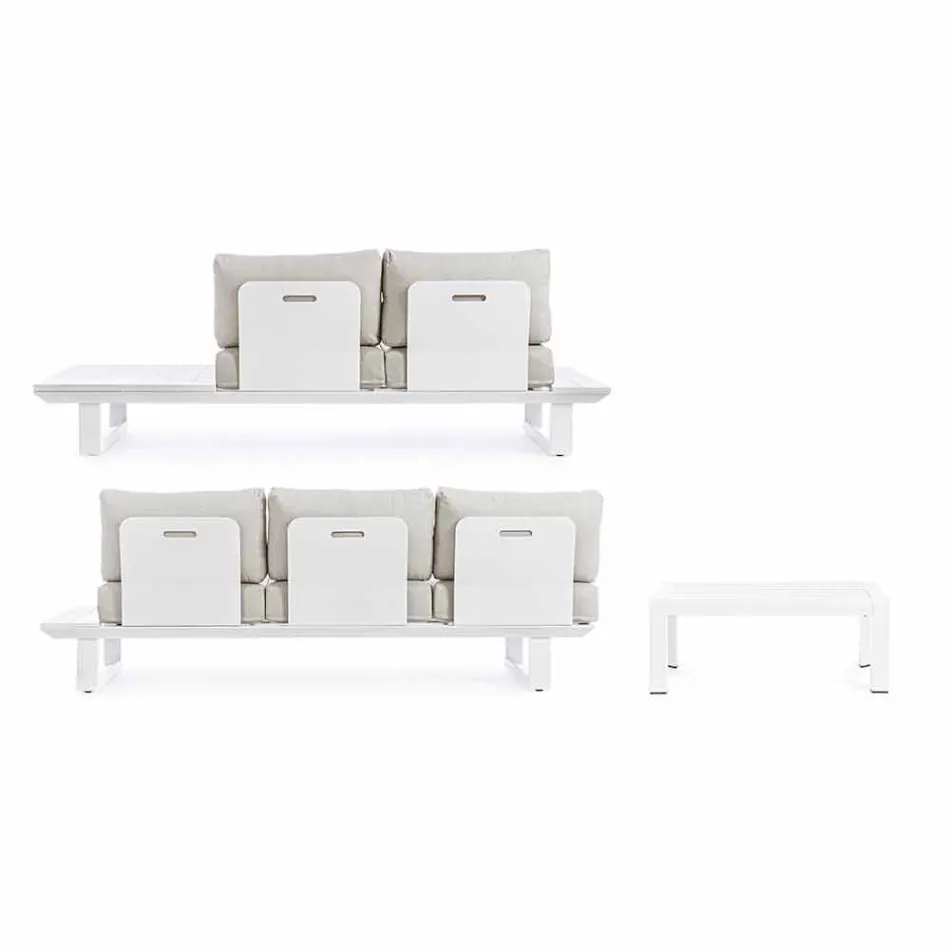 Përbërja e dhomës së ndenjes në natyrë në pëlhurë alumini dhe lëvizjeje shtëpie - Francine Viadurini