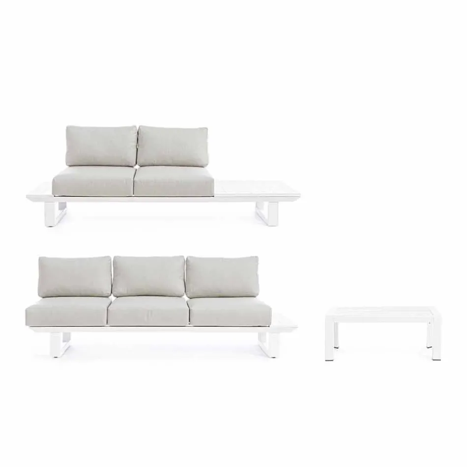 Përbërja e dhomës së ndenjes në natyrë në pëlhurë alumini dhe lëvizjeje shtëpie - Francine Viadurini