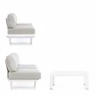 Përbërja e dhomës së ndenjes në natyrë në pëlhurë alumini dhe lëvizjeje shtëpie - Francine Viadurini