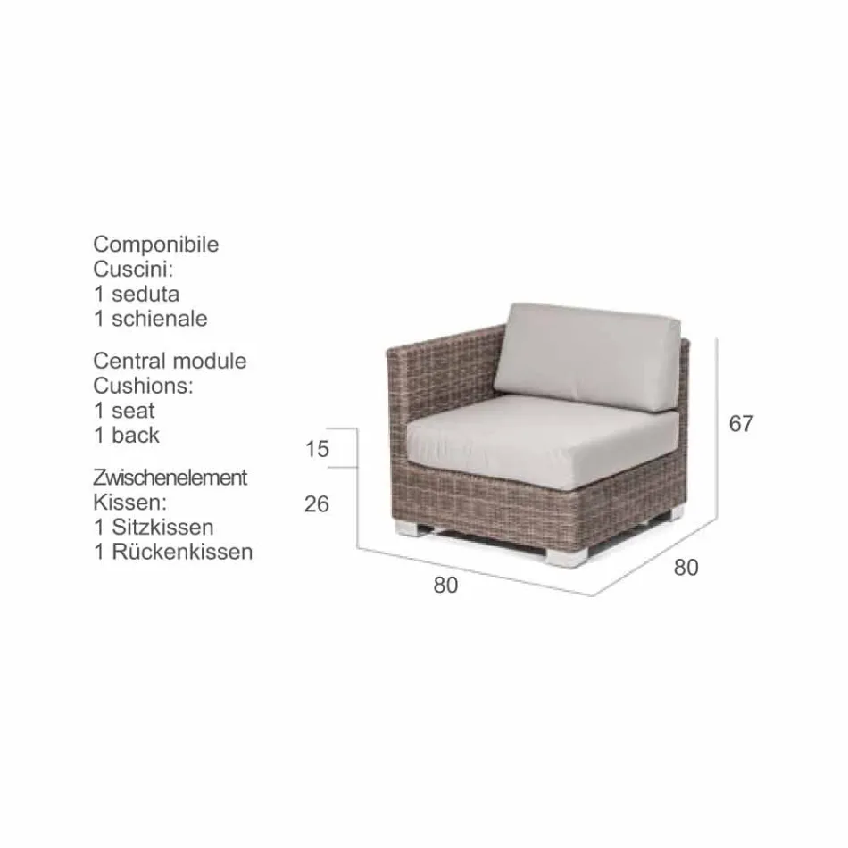 Përbërja e kopshtit artizanal Ania, dizajn modern Viadurini