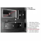 Përbërja e dizajnit të pezulluar, Mobilje banjo me dizajn modern - Callisi5 Viadurini