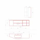 Përbërja e dizajnit të pezulluar, Mobilje banjo me dizajn modern - Callisi5 Viadurini