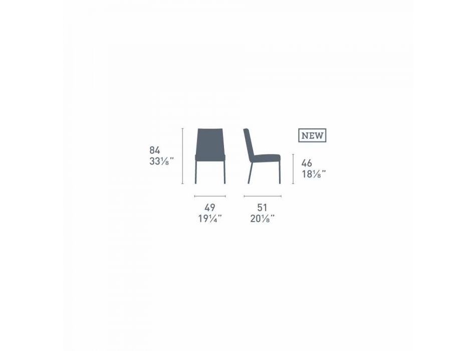 Dizajni i karrigeve të cilësisë së mirë të Akademisë Connigia Calligaris Made in Italy, 2 copë Viadurini