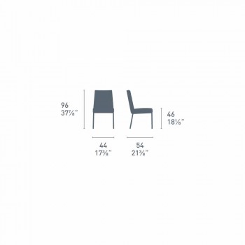 Connubia Calligaris Garda pëlhurë moderne dhe karrige metalike, 2 copë
