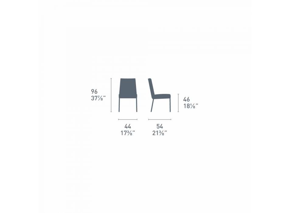 Connubia Calligaris Garda pëlhurë moderne dhe karrige metalike, 2 copë Viadurini