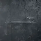 Konsolë muri e varur në kristal akrilik me dizajn transparent - Cesarea Viadurini