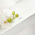 Tavolinë për Console Muri në Dru të Bardhë Gri ose Corten dhe Plexiglass - Leopardi Viadurini