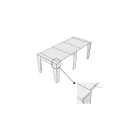 Konsolë e zgjatur deri në 211 cm në melaminë në thelb Made in Italy - Incantesimo Viadurini