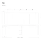 Konsolë e zgjatur deri në 290 cm në dru melamine Prodhuar në Itali - Paride Viadurini