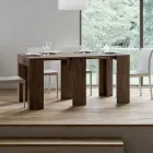 Konsolë e zgjerueshme deri në 299 cm me zgjatime të brendshme Made in Italy - Hourglass Viadurini