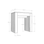 Konsolë e zgjerueshme deri në 299 cm me zgjatime të brendshme Made in Italy - Hourglass Viadurini