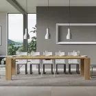 Konsolë e zgjerueshme deri në 300 cm me mbështetje me 2 këmbë Prodhuar në Itali - Phantom Viadurini