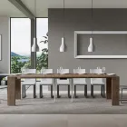 Konsolë e zgjerueshme deri në 300 cm me mbështetje me 2 këmbë, Made in Italy - Phantom Viadurini