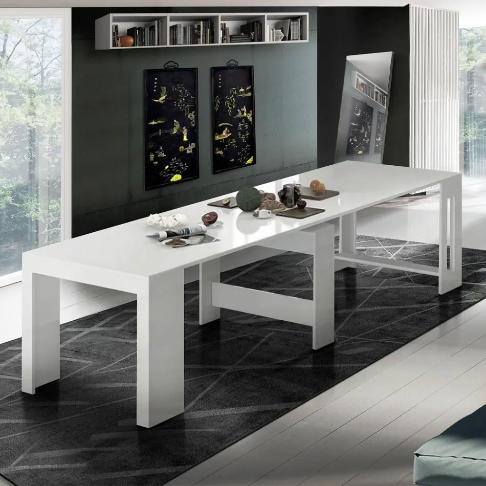 Konsola e zgjatur deri në 300 cm nga hyrja ose dhoma e ndenjes në dru - Katharina Viadurini