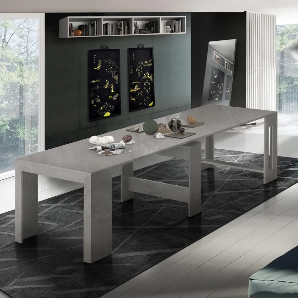 Konsola e zgjatur deri në 300 cm nga hyrja ose dhoma e ndenjes në dru - Katharina Viadurini