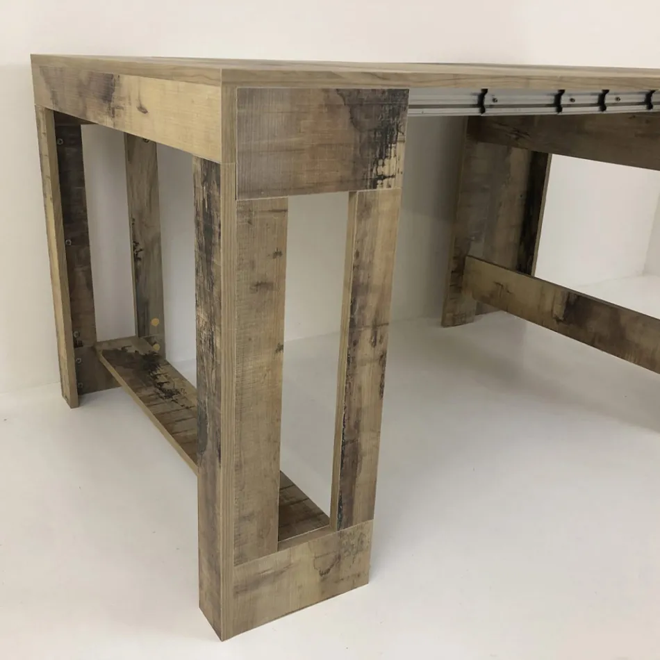 Konsola e zgjatur deri në 300 cm nga hyrja ose dhoma e ndenjes në dru - Katharina Viadurini