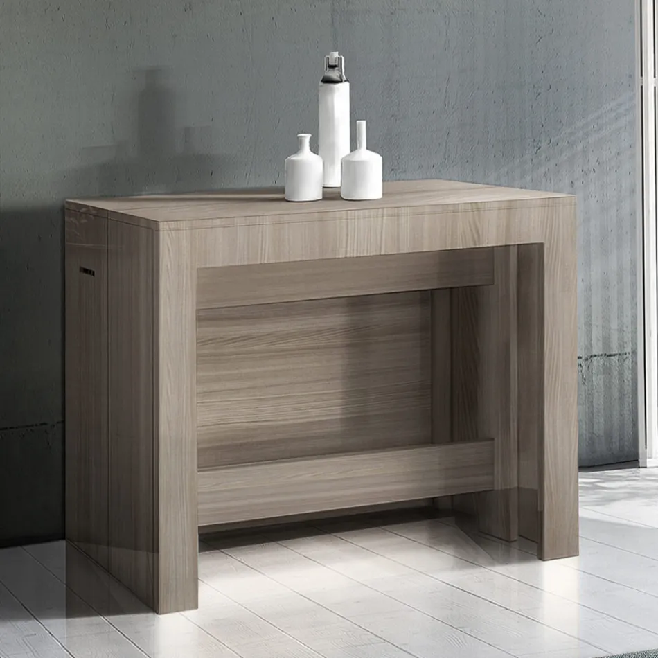 Konsola e zgjatur deri në 300 cm nga hyrja ose dhoma e ndenjes në dru - Katharina Viadurini