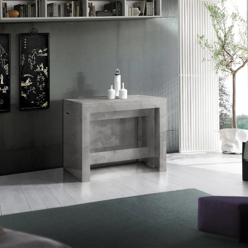 Konsola e zgjatur deri në 300 cm nga hyrja ose dhoma e ndenjes në dru - Katharina Viadurini